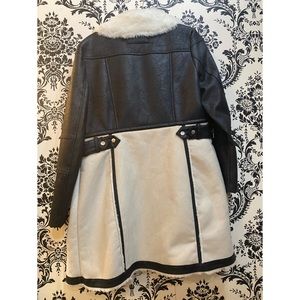 River Island faux fur color block winter jacket